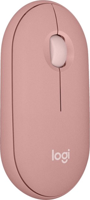 Logitech - Pebble Mouse 2 M350s Slim Lightweight Wireless Silent Ambidextrous Mouse with Customizable Buttons - Rose_0