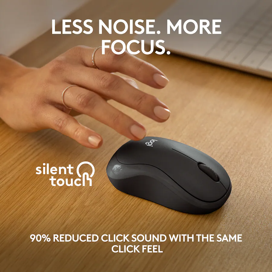 Logitech M240 Silent Bluetooth Wireless Optical Ambidextrous Mouse ...