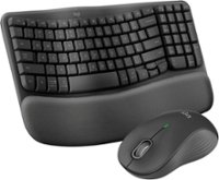 Logitech - Wave Keys MK670 Combo Ergonomic Wireless Keyboard and Mouse Bundle for Windows/Mac with Integrated Palm-rest - Graphite - Front_Zoom