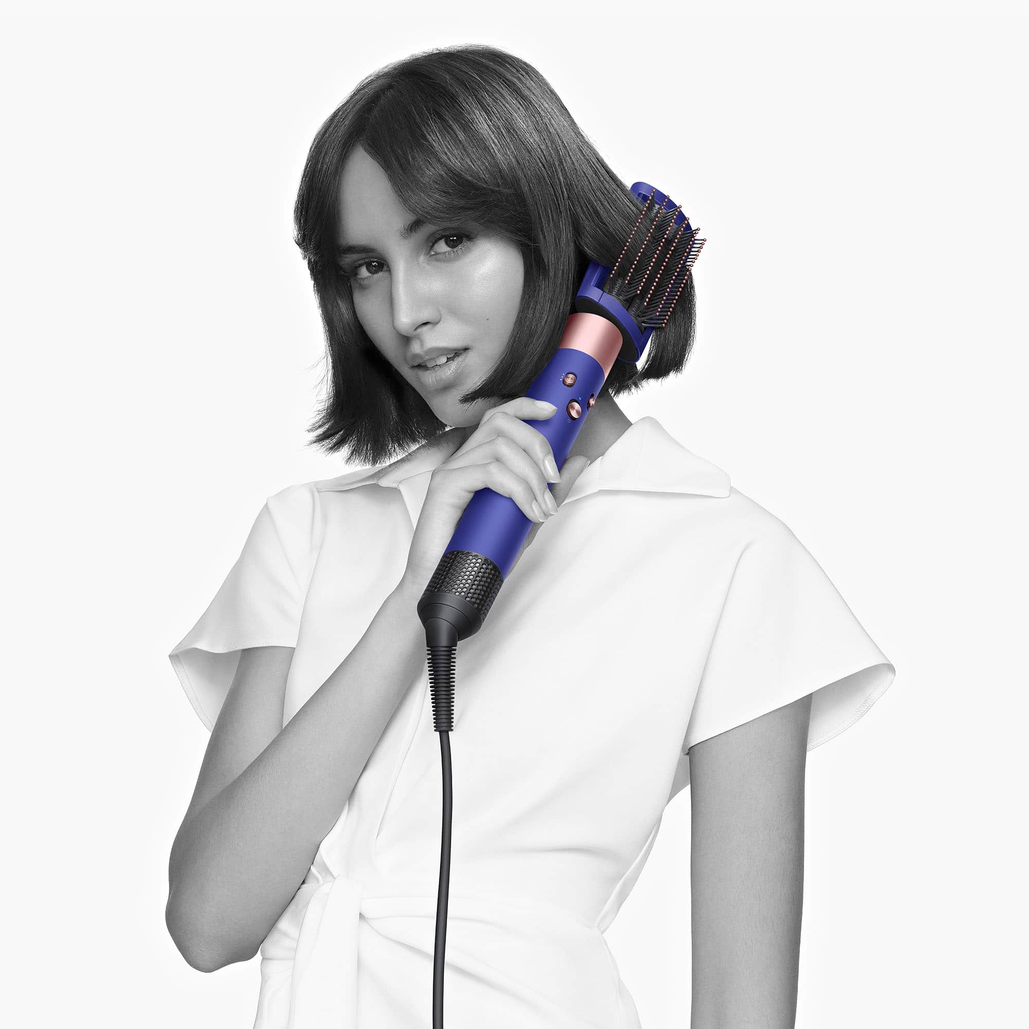 Alt View 15. Dyson - Refurbished Airwrap multi-styler Complete Long - Vinca Blue/Rosé.