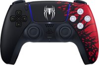 Front. Sony - PlayStation 5 - DualSense Wireless Controller - Marvel’s Spider-Man 2 Limited Edition.