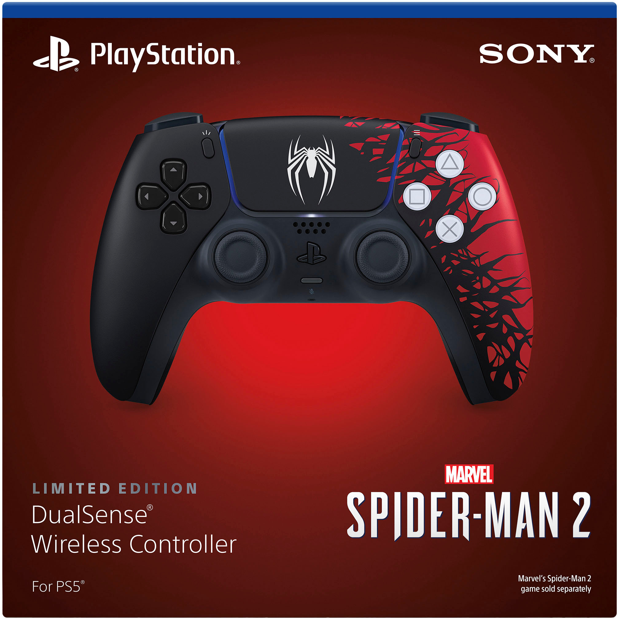Best Buy: Sony PlayStation 5 DualSense Wireless Controller Marvel's Spider-Man  2 Limited Edition 1000039156