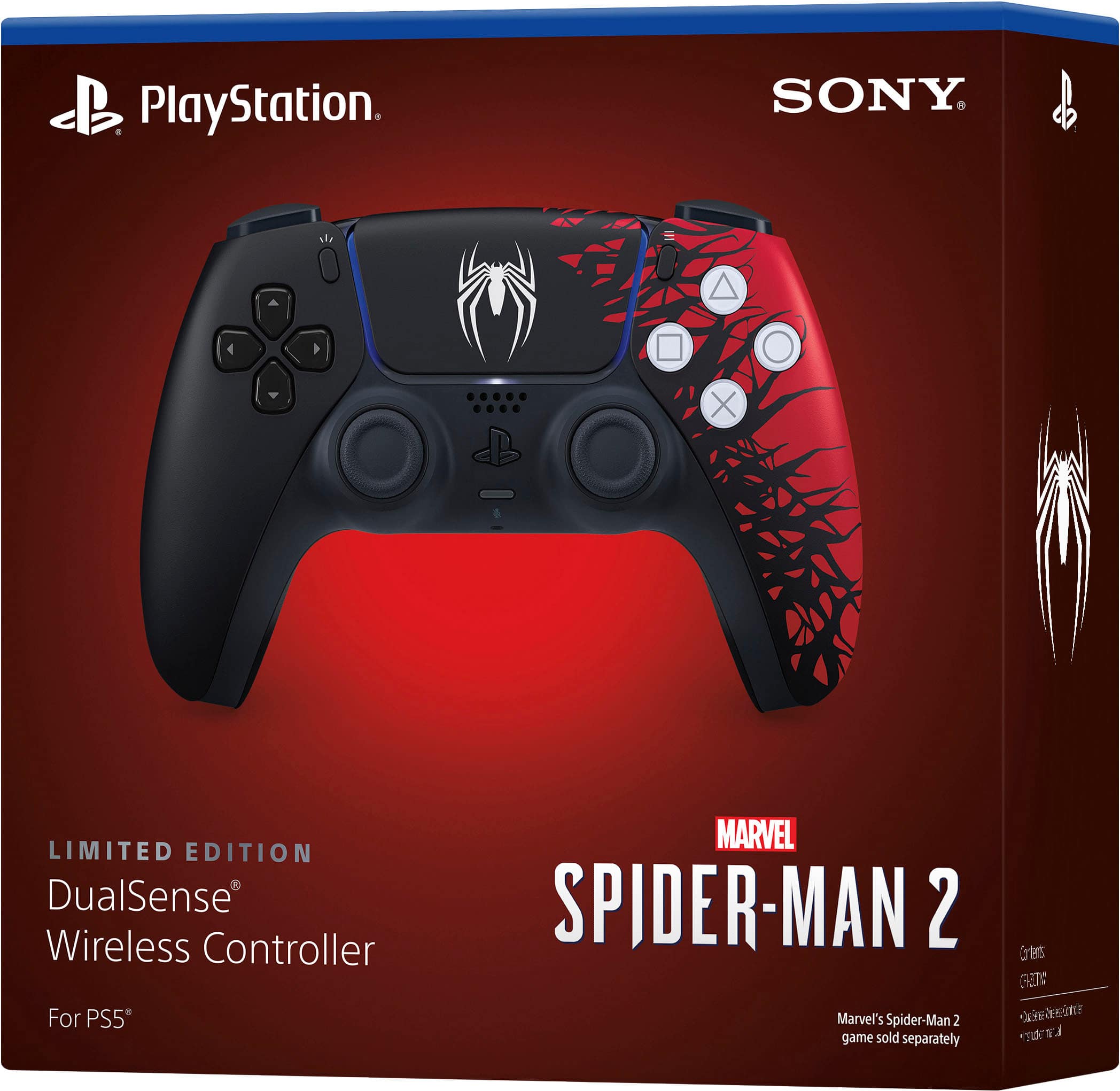 Alt View 14. Sony - PlayStation 5 - DualSense Wireless Controller - Marvel’s Spider-Man 2 Limited Edition.