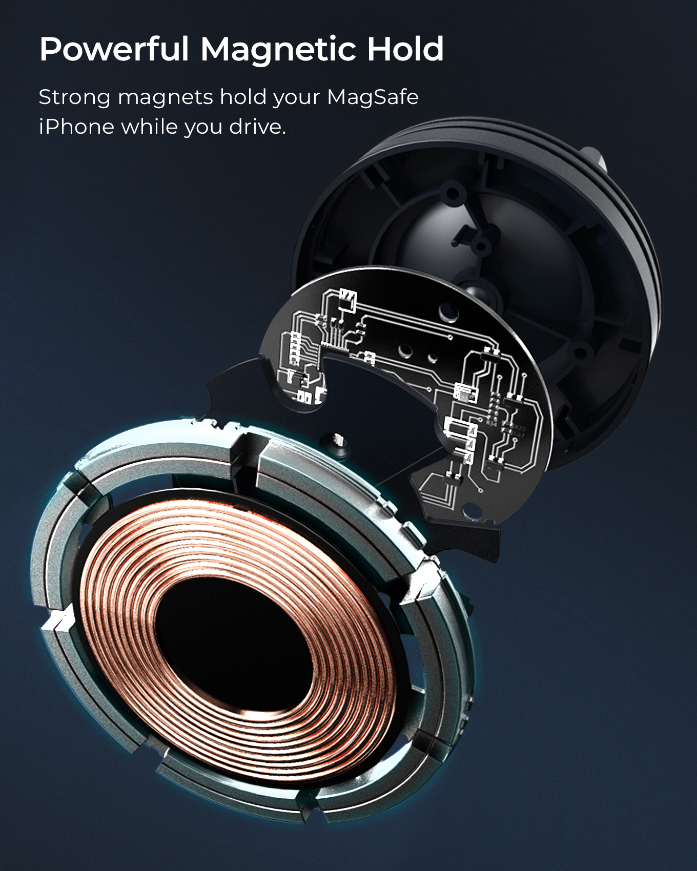 iOttie Velox Wireless Mini MagSafe Compatible Air Vent Car Phone Holder  Midnight Blue VLXWCG211BLRT - Best Buy