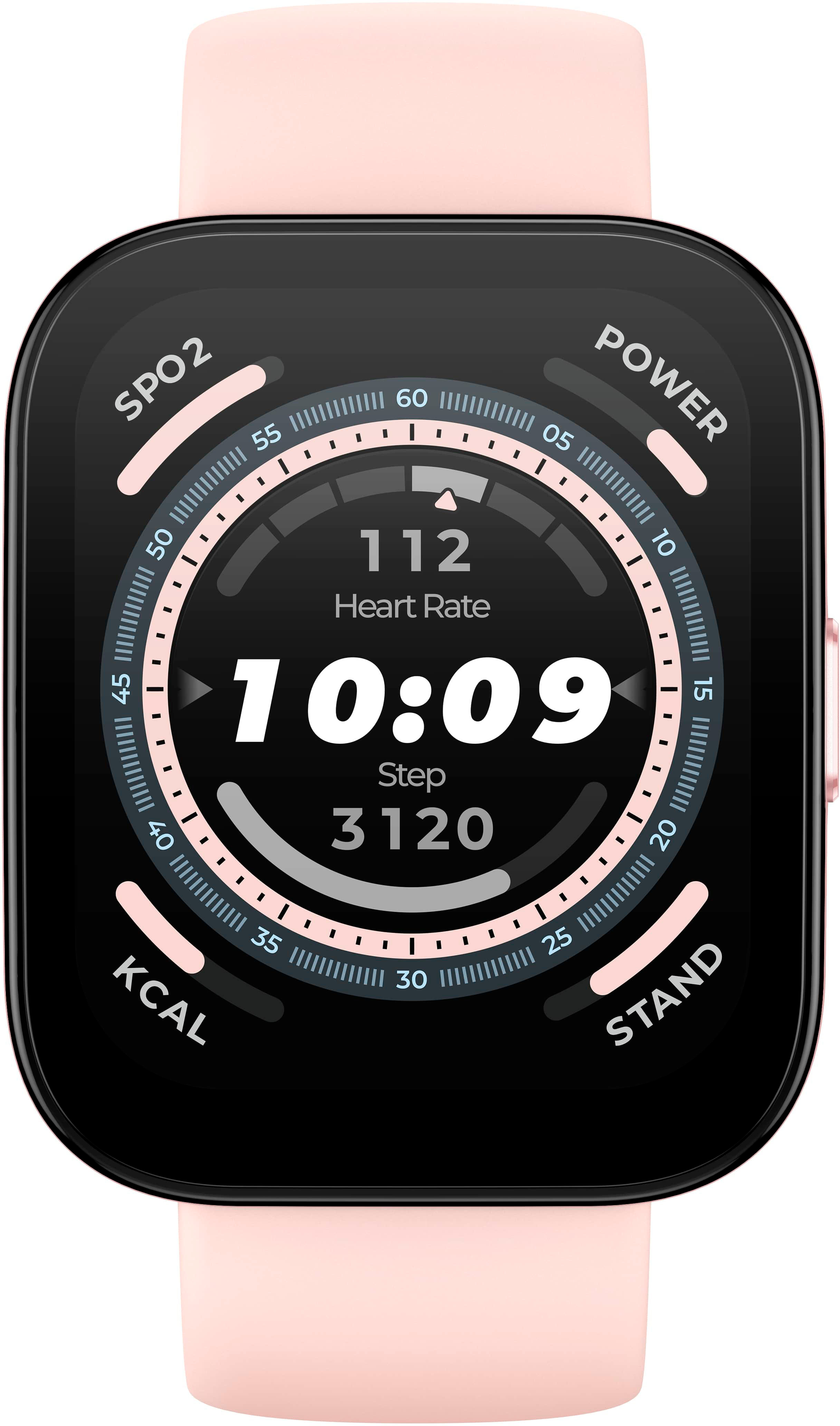 Back View: Amazfit - Bip 5 Smartwatch 49mm Polycarbonate Plastic - Pink