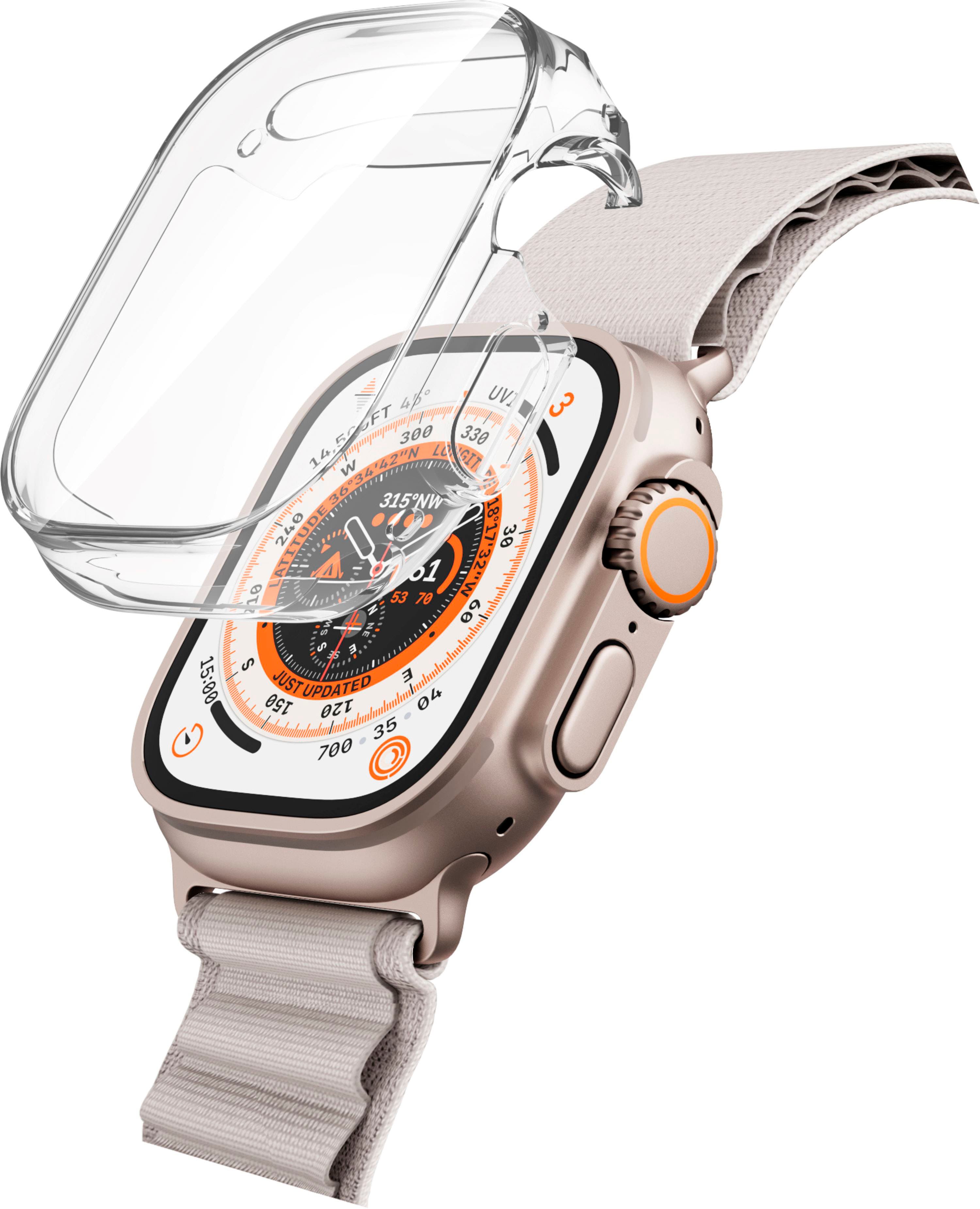 Alt View 12. Raptic - 360X Bumper with Built-In Glass Screen Protection for Apple Watch Ultra 49mm.