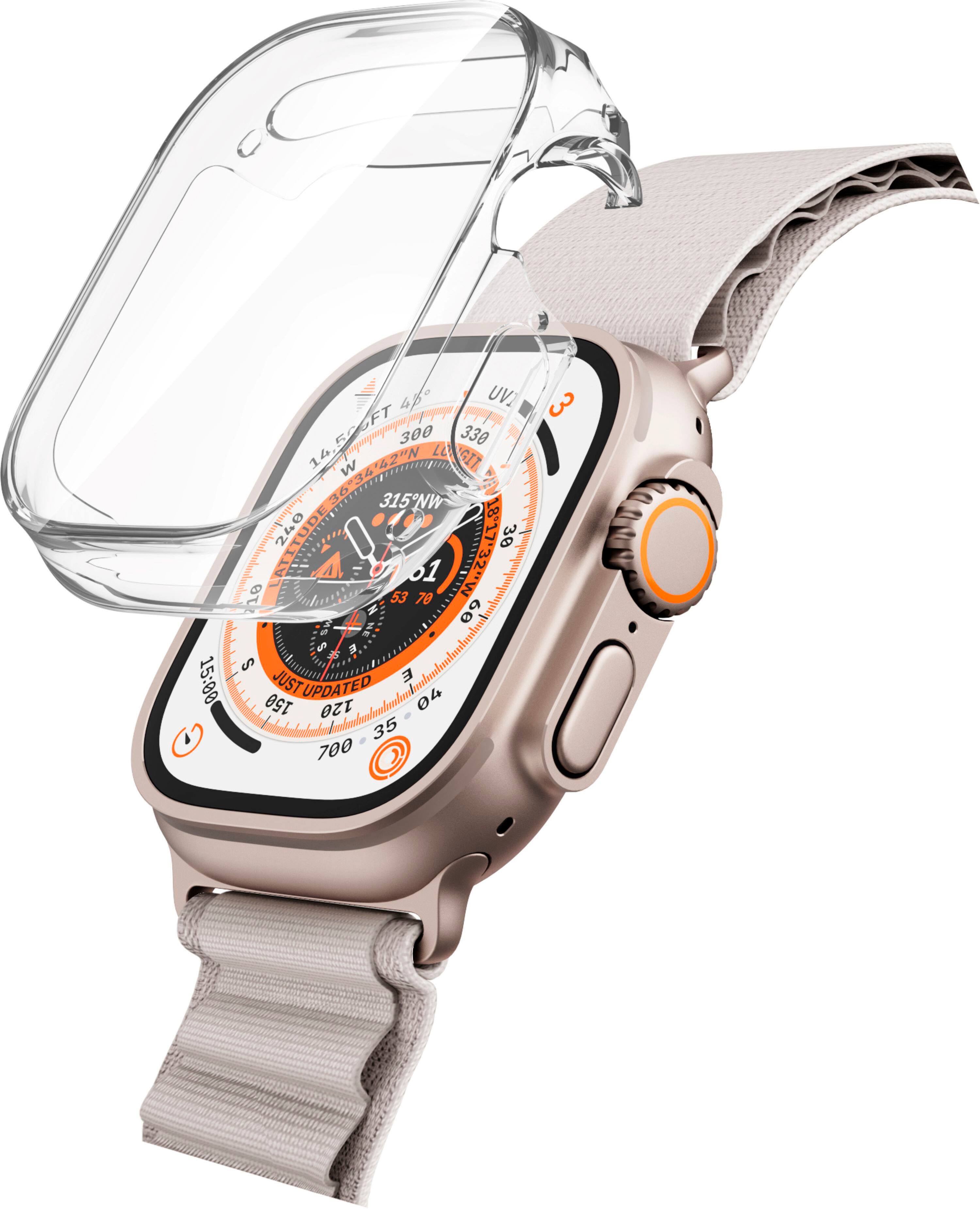 Alt View 12. Raptic - 360X Bumper with Built-In Glass Screen Protection for Apple Watch Ultra 49mm.