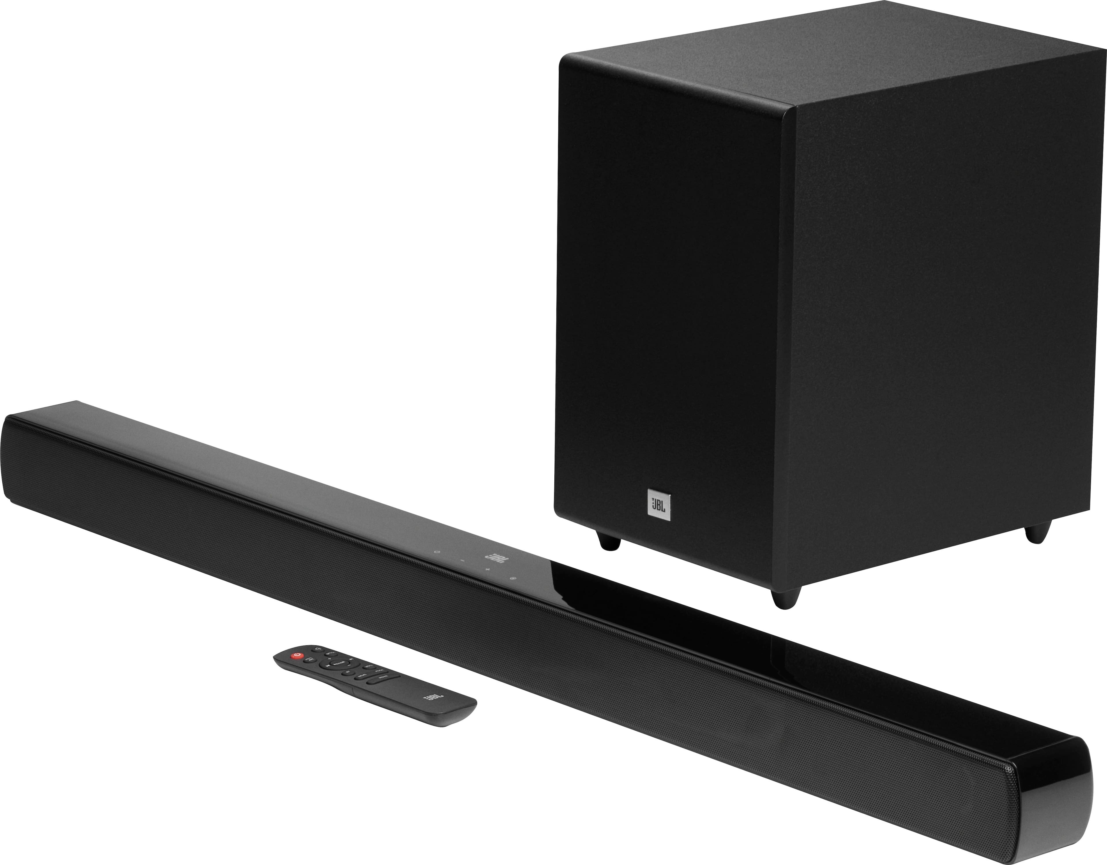 Front. JBL - Cinema SB170 2.1 Channel Soundbar with Wireless Subwoofer - Black.