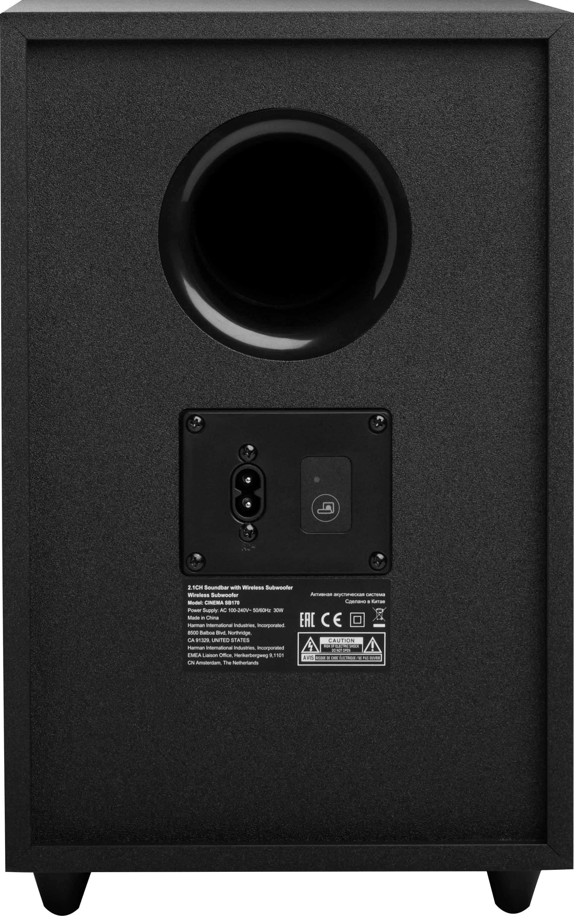 Alt View 13. JBL - Cinema SB170 2.1 Channel Soundbar with Wireless Subwoofer - Black.