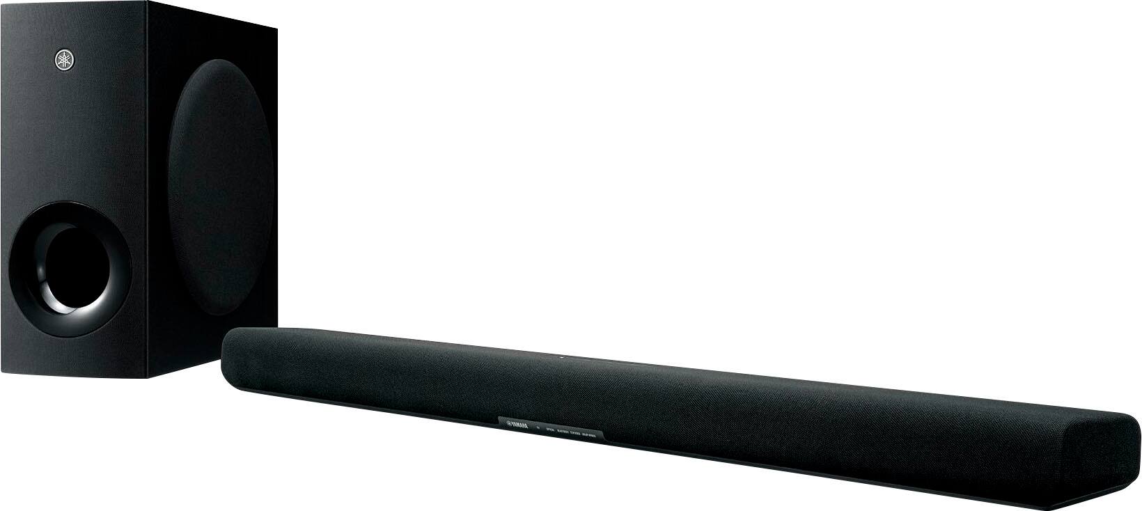 Angle. Yamaha - SR-B40A Dolby Atmos Soundbar with Wireless Subwoofer - Black.