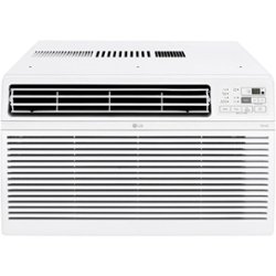 LG - 550 Sq. Ft. 12,000 BTU Smart Window Air Conditioner - White - Front_Zoom