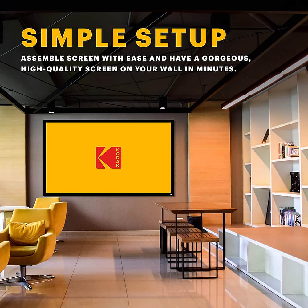 SIMPLE SETUP: ASSEMBLE SCREEN WITH EASE AND HAVE A GORGEOUS, HIGH-QUALITY SCREEN ON YOUR WALL IN MINUTES.