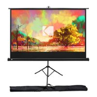 Kodak - 60 in. Portable Projector Screen, Adjustable Projection Screen with Tripod Stand & Carry Bag - White - Front_Zoom