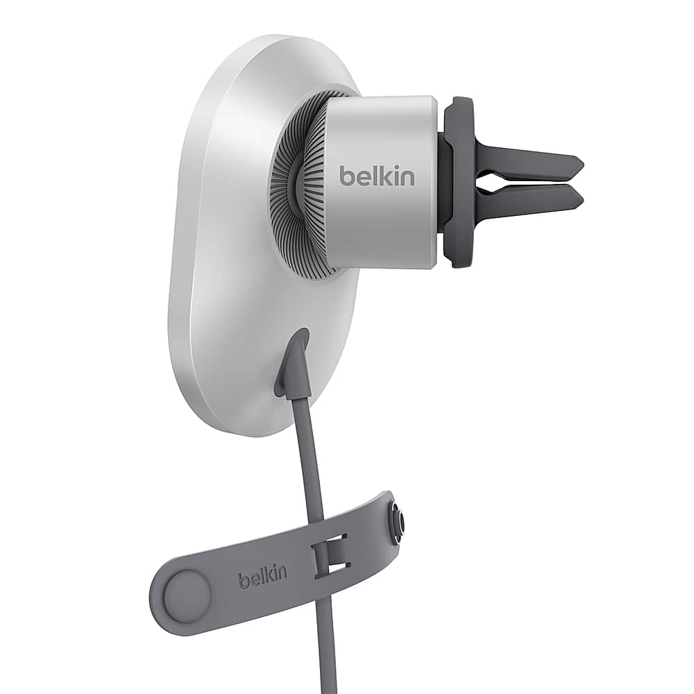 Alt View 11. Belkin - Wireless Car Charger with Official MagSafe Charging 15W - Gray.