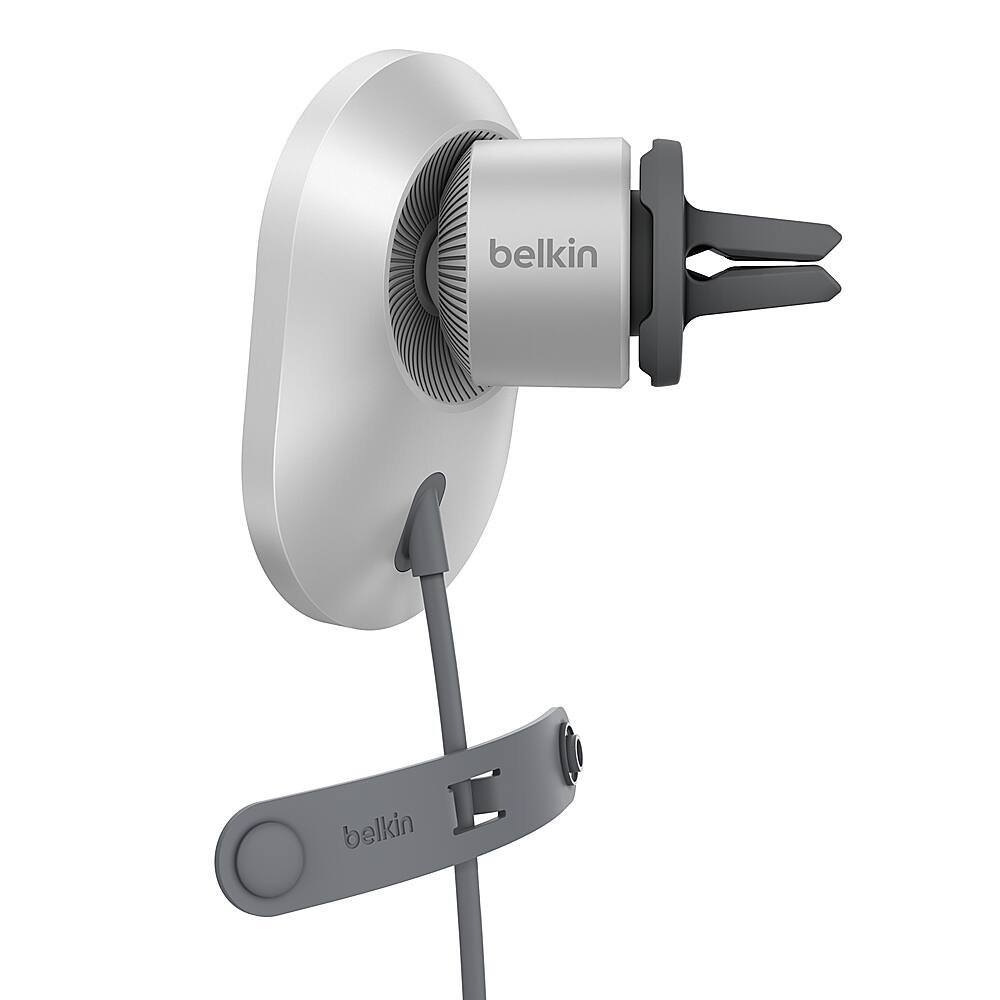Alt View 11. Belkin - Wireless Car Charger with Official MagSafe Charging 15W - Gray.