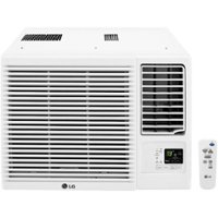 LG - 1,400 Sq. Ft 23,000 BTU Window Mounted Air Conditioner with 11,600 BTU Heater - White - Front_Zoom