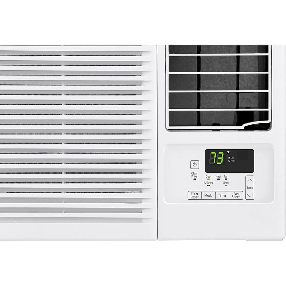 Left View: LG - 1,400 Sq. Ft 23,000 BTU Window Mounted Air Conditioner with 11,600 BTU Heater - White