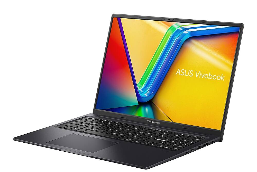 Angle. ASUS - Vivobook 16X OLED Laptop - Intel 13 Gen Core i9 with 32GB RAM - NVIDIA GeForce RTX 4060 - 1TB SSD - Indie Black.