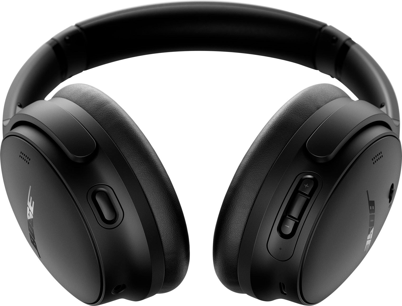 Angle View: Bose - QuietComfort Wireless Noise Cancelling Over-the-Ear Headphones - Black