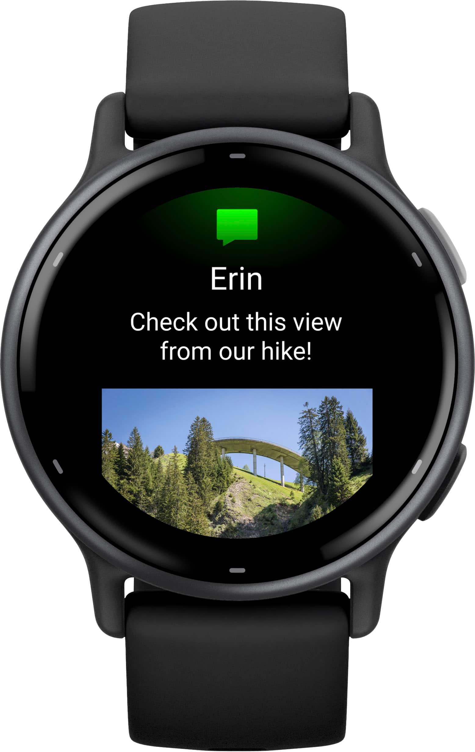 Alt View 2. Garmin - vívoactive 5 GPS Smartwatch 42 mm Fiber-reinforced polymer - Slate Aluminum and Black.
