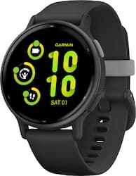 Garmin - vívoactive 5 GPS Smartwatch 42 mm Fiber-reinforced polymer - Slate Aluminum and Black - Front_Zoom