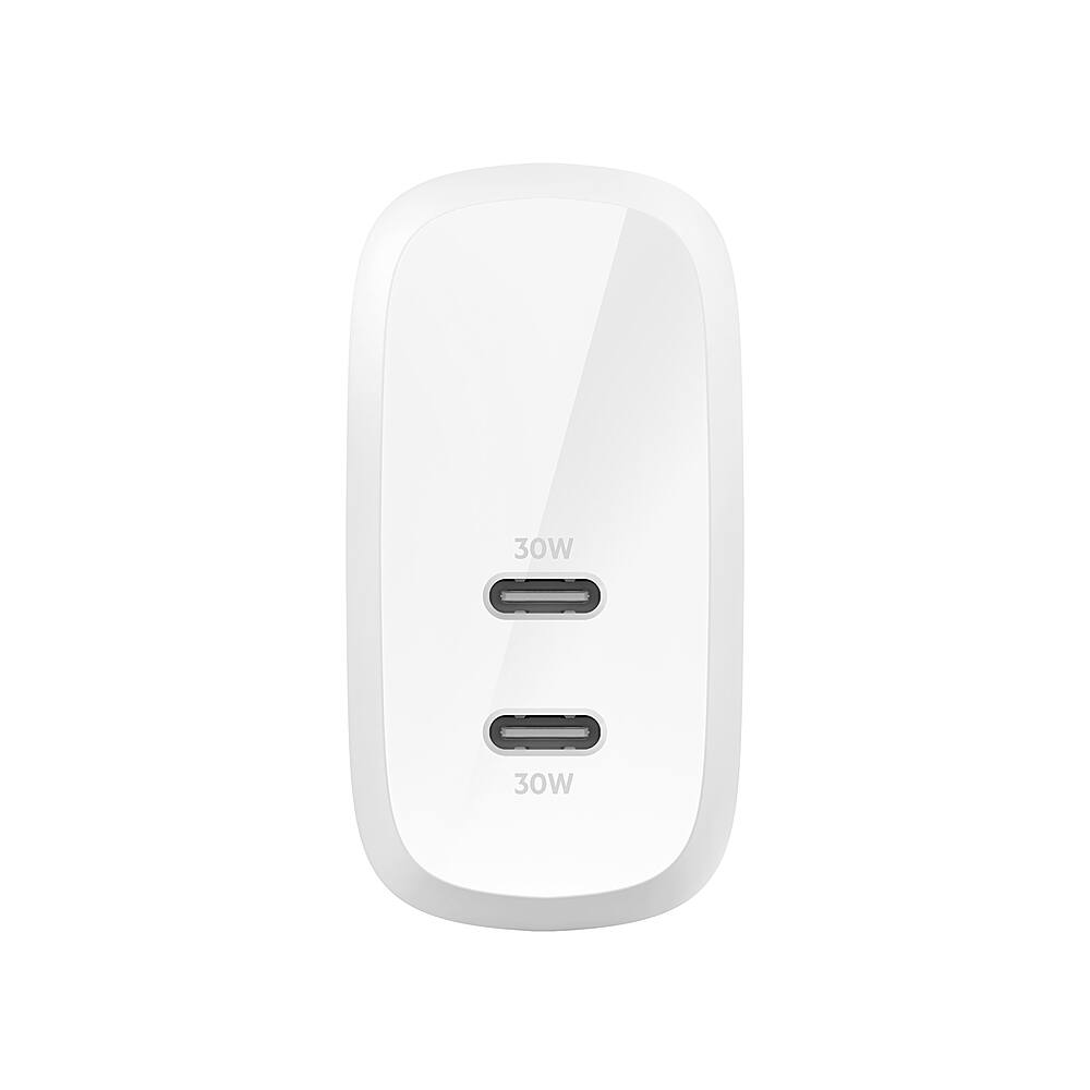 Belkin - BOOST↑CHARGE Dual USB-C Wall Charger w/ PPS 60W for iPhone, Google, Galaxy, Nintendo Switch 2 & More - White