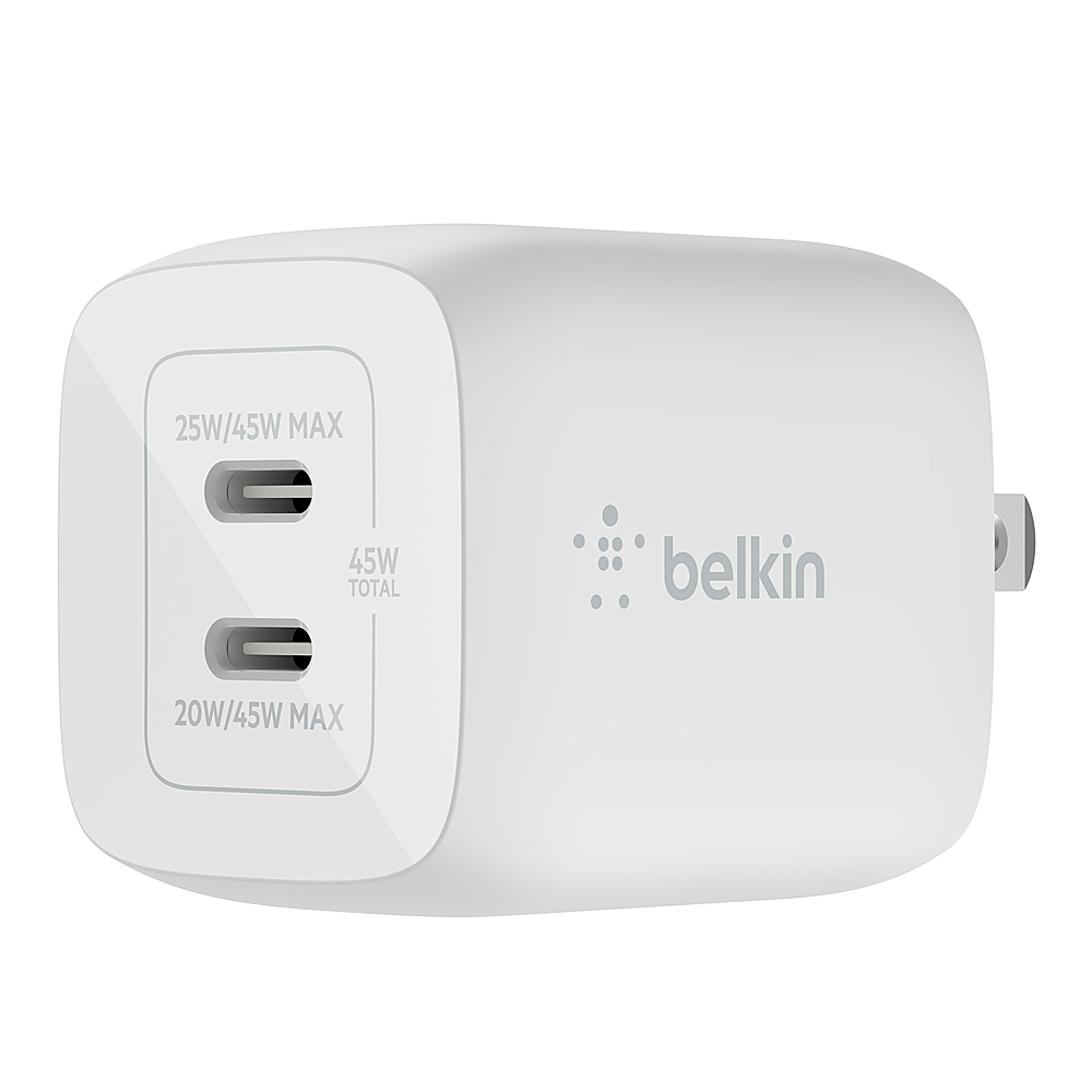 Belkin BoostCharge Pro Dual USB-C Gan Wall Charger with PPS 45W