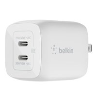Belkin - 45W Dual USB-C Wall Charger, Fast Charging Power Delivery 3.0 with GaN Technology for Apple iPhone and Samsung - White - Alt_View_Zoom_11