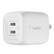 Alt View 11. Belkin - 45W Dual USB-C Wall Charger, Fast Charging Power Delivery 3.0 with GaN Technology for Apple iPhone and Samsung - White.
