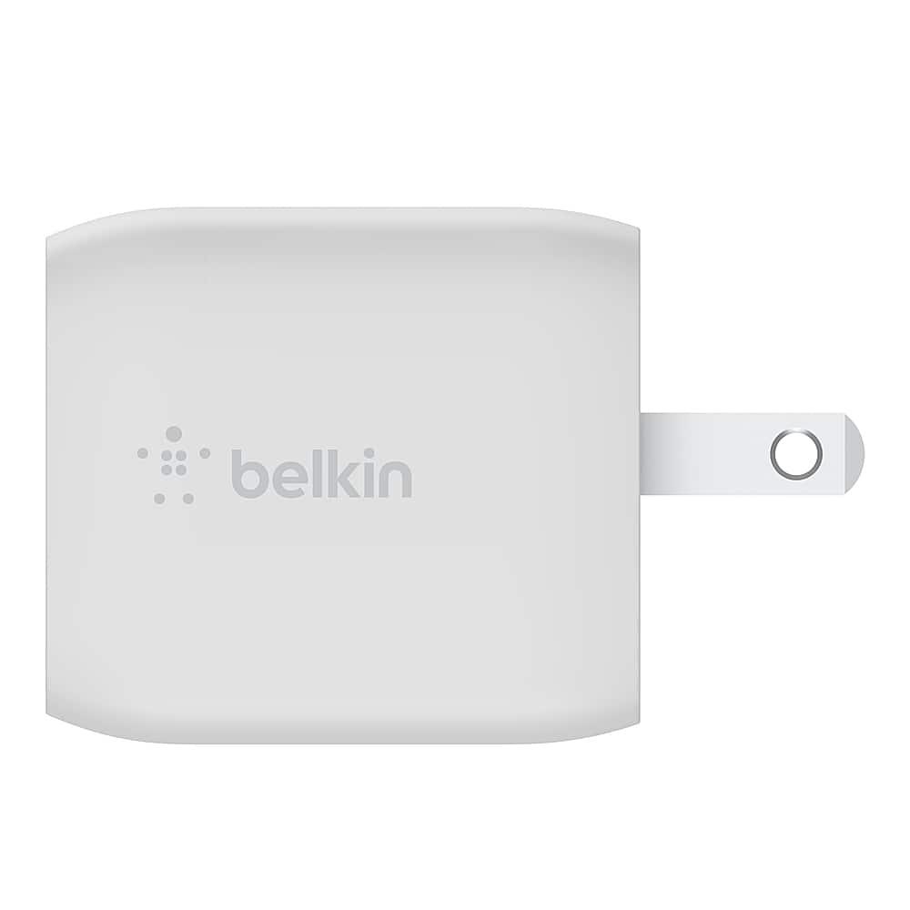 Alt View 15. Belkin - 45W Dual USB-C Wall Charger, Fast Charging Power Delivery 3.0 with GaN Technology for Apple iPhone and Samsung - White.