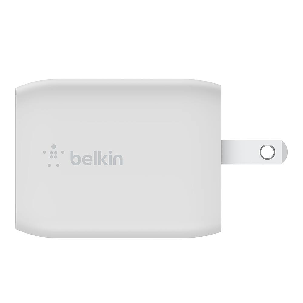 Alt View 15. Belkin - 65W Dual USB-C Wall Charger, Fast Charging Power Delivery 3.0 with GaN Technology for Apple iPhone and Samsung - White.