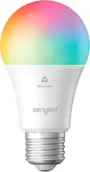 Sengled - A19 WiFi 60W Smart LED Bulb Works With Amazon Alexa, Google Assistant and Matter - Multi - Front_Zoom