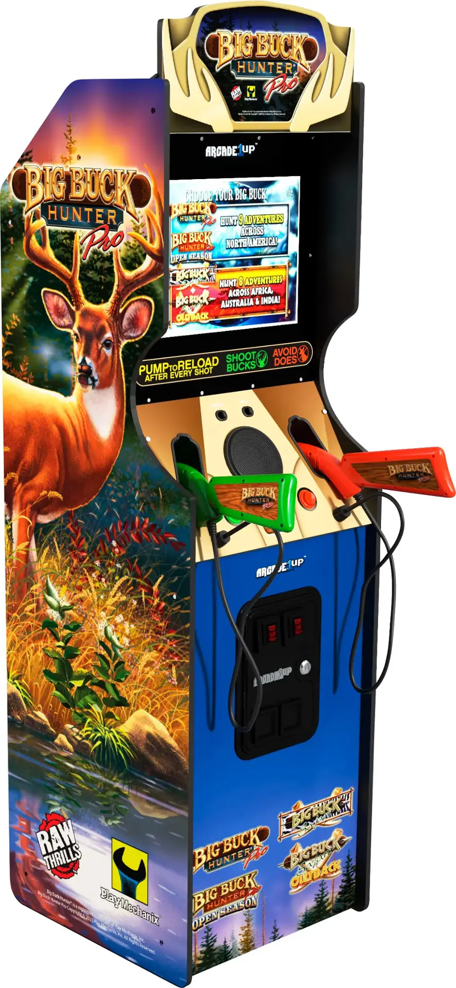 Arcade1Up Big Buck Hunter Pro Deluxe Arcade Machine Blue BBH-A-304025 ...