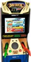Left. Arcade1Up - Big Buck Hunter Pro Deluxe Arcade Machine - blue.