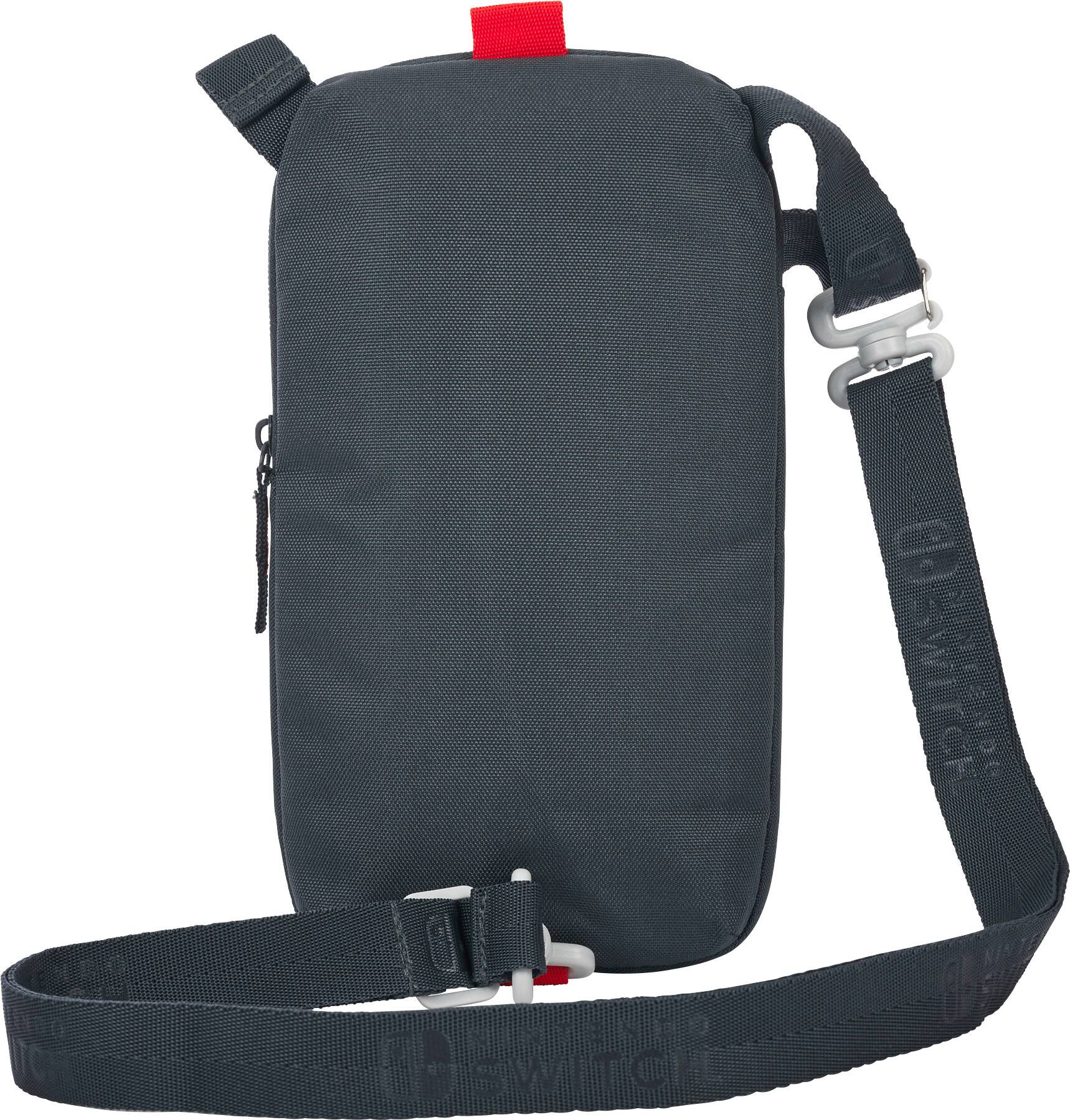 Back. PowerA - Crossbody Bag for Nintendo Switch Family - Black.