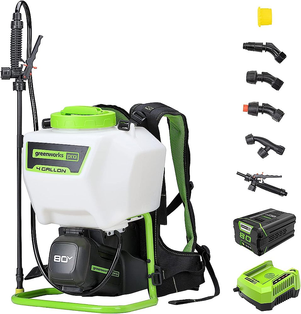 Greenworks – 80V 4 Gallon Backpack Sprayer with 2Ah Battery & Charger – Green Sansujyuku sansujyuku.com