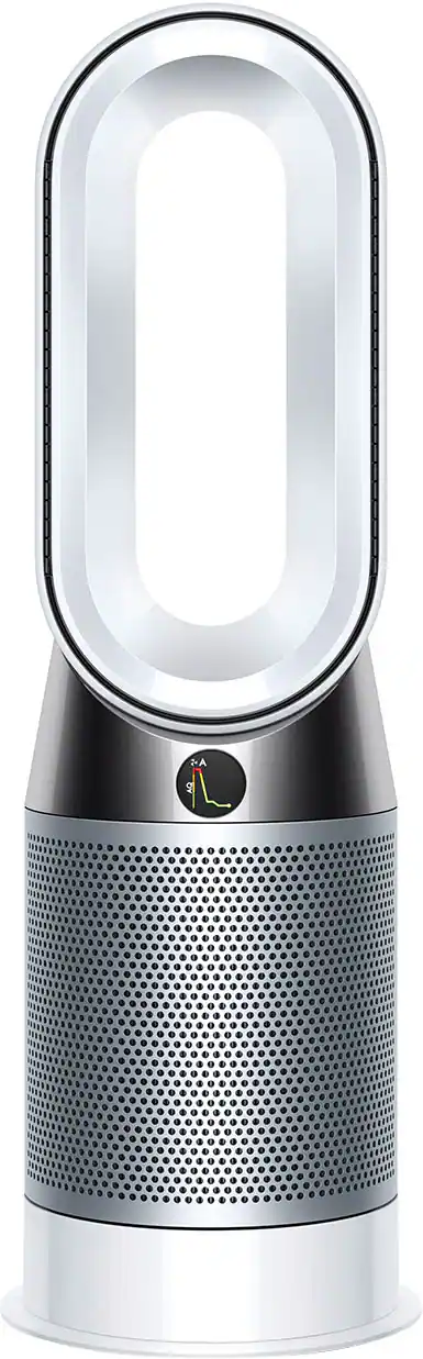 Front. Dyson - Refurbished HP04 Pure Hot + Cool Smart Tower Air Purifier, Heater and Fan - White.