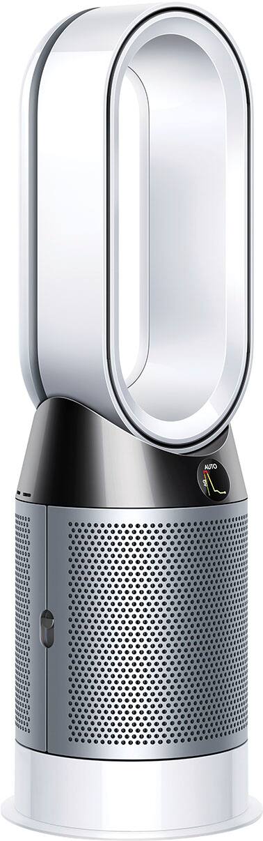 Left. Dyson - Refurbished HP04 Pure Hot + Cool Smart Tower Air Purifier, Heater and Fan - White.