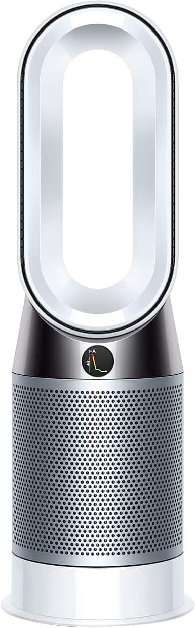 Front. Dyson - Refurbished HP04 Pure Hot + Cool Smart Tower Air Purifier, Heater and Fan - Silver.