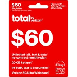 Total by Verizon - $60 Unlimited Talk Text & Data Single Device No Contract Monthly Plan [Digital] - Front_Zoom
