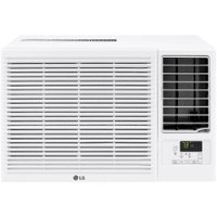 LG - 550 Sq. Ft 12,000 BTU Window Mounted Air Conditioner with 11,200 BTU Heater - White - Front_Zoom