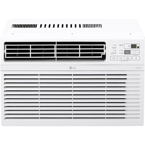 Front Zoom. LG - 350 Sq. Ft 8,000 BTU Window Mounted Air Conditioner - White.