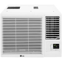 LG - 350 Sq. Ft 7,5000 BTU Window Mounted Air Conditioner with 3,850 BTU Heater - White - Front_Zoom