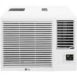 LG - 330 Sq. Ft 7,600 BTU Window Mounted Air Conditioner with 3,850 BTU Heater - White