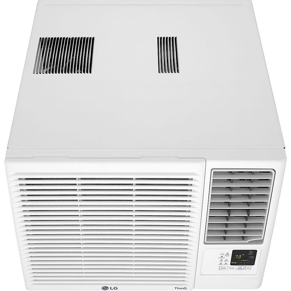 Alt View 15. LG - 330 Sq. Ft 7,600 BTU Window Mounted Air Conditioner with 3,850 BTU Heater - White.