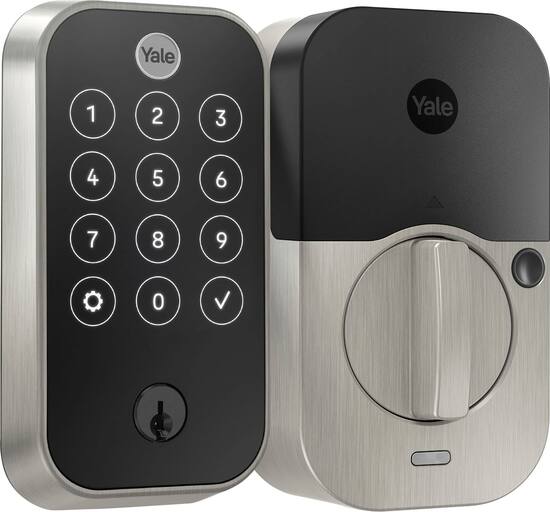 Front. Yale - Assure Lock 2 - Smart Lock Wi-Fi Deadbolt with Touchscreen Keypad | Fingerprint Access - Satin Nickel.