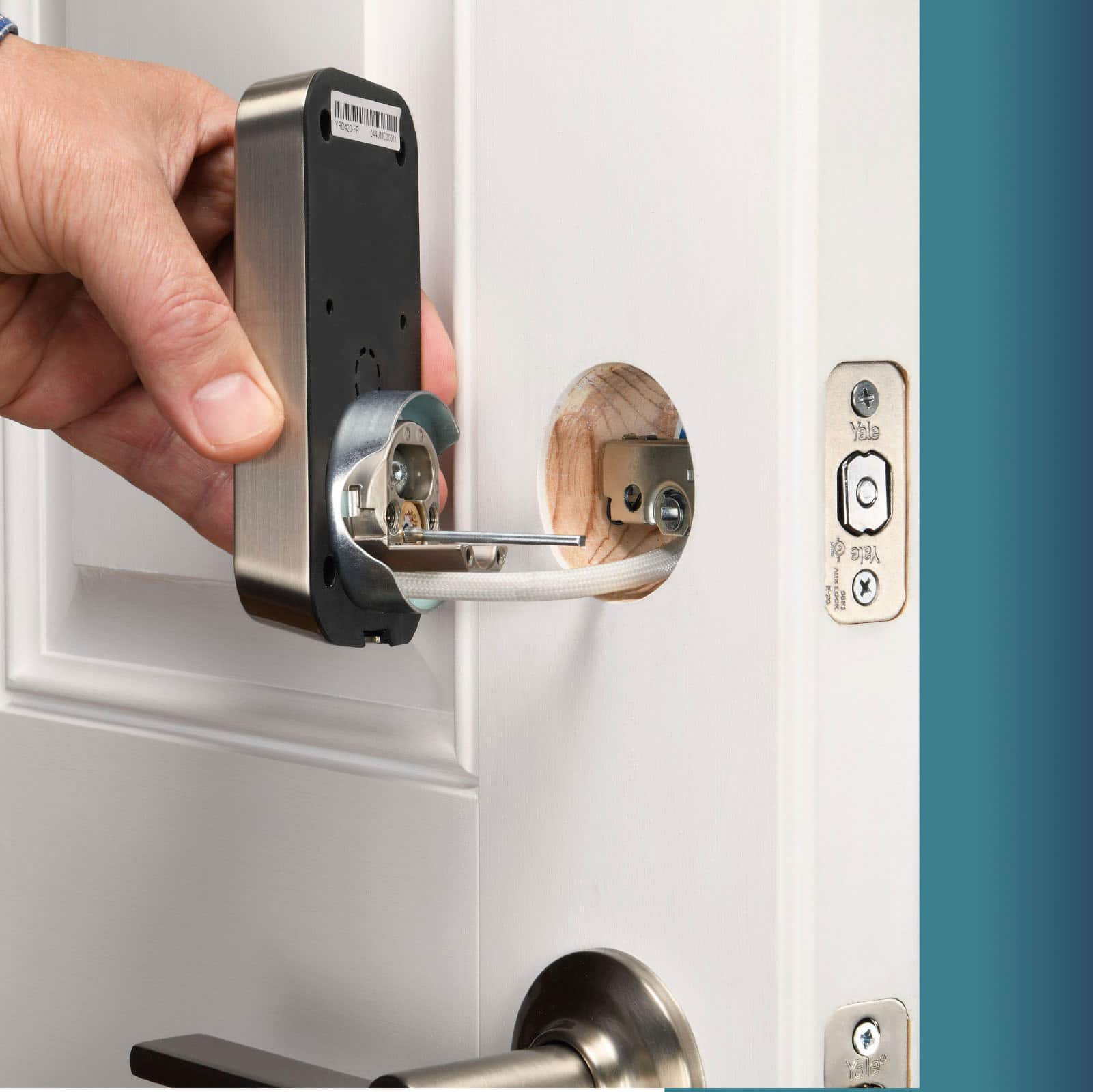 Alt View 40. Yale - Assure Lock 2 - Smart Lock Wi-Fi Deadbolt with Touchscreen Keypad | Fingerprint Access - Satin Nickel.