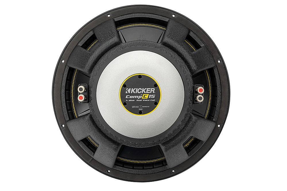 Back. KICKER - CompC 15" Dual-Voice-Coil 4-Ohm Subwoofer - Black.