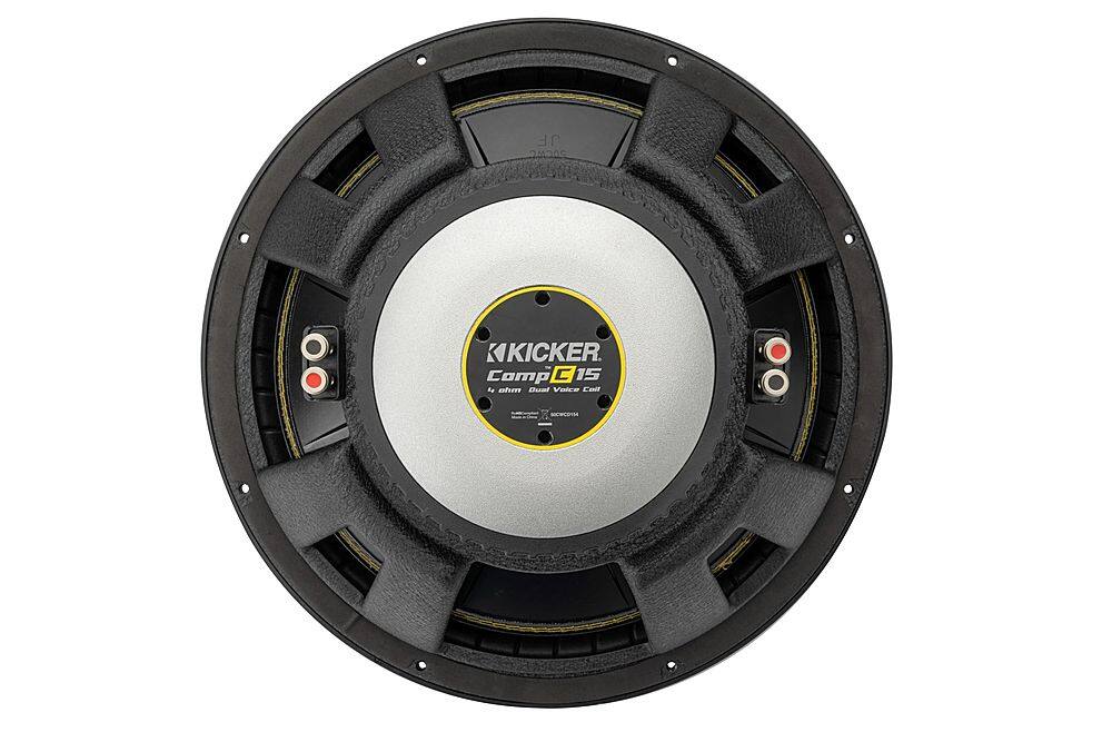 Back. KICKER - CompC 15" Dual-Voice-Coil 4-Ohm Subwoofer - Black.