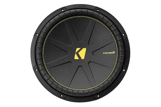 Front. KICKER - CompC 15" Dual-Voice-Coil 4-Ohm Subwoofer - Black.
